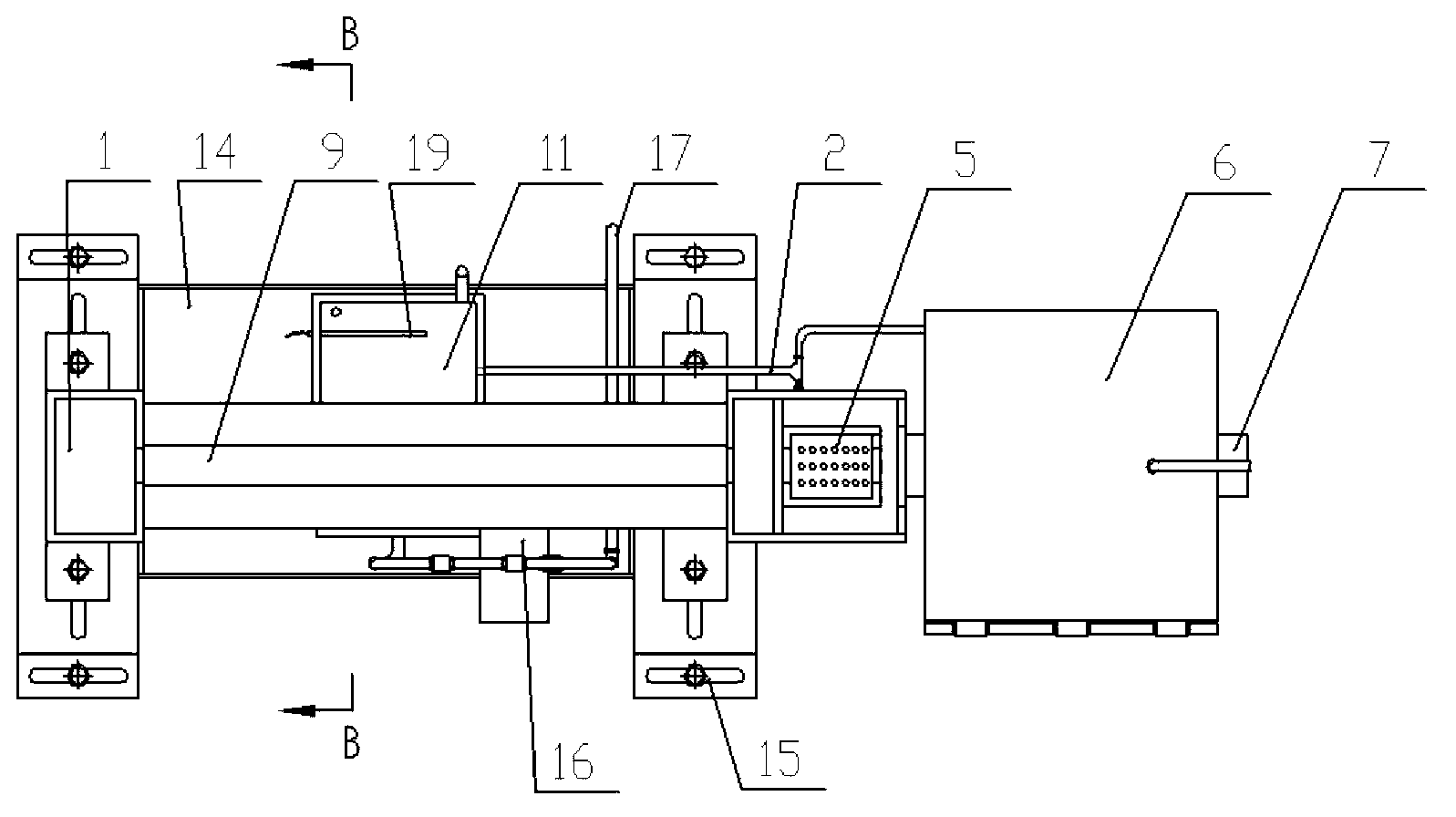 Immersion type grooved circulating water cooling plant for wire rods