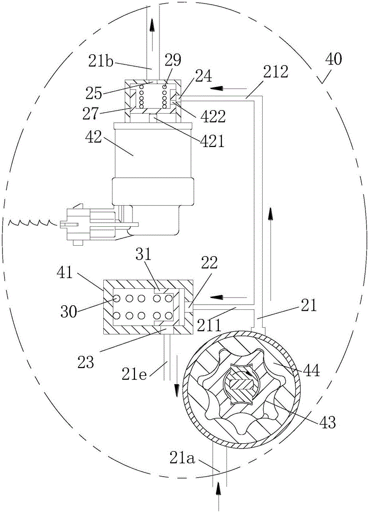 Self-suction electric control low pressure fuel counter for internal combustion engine