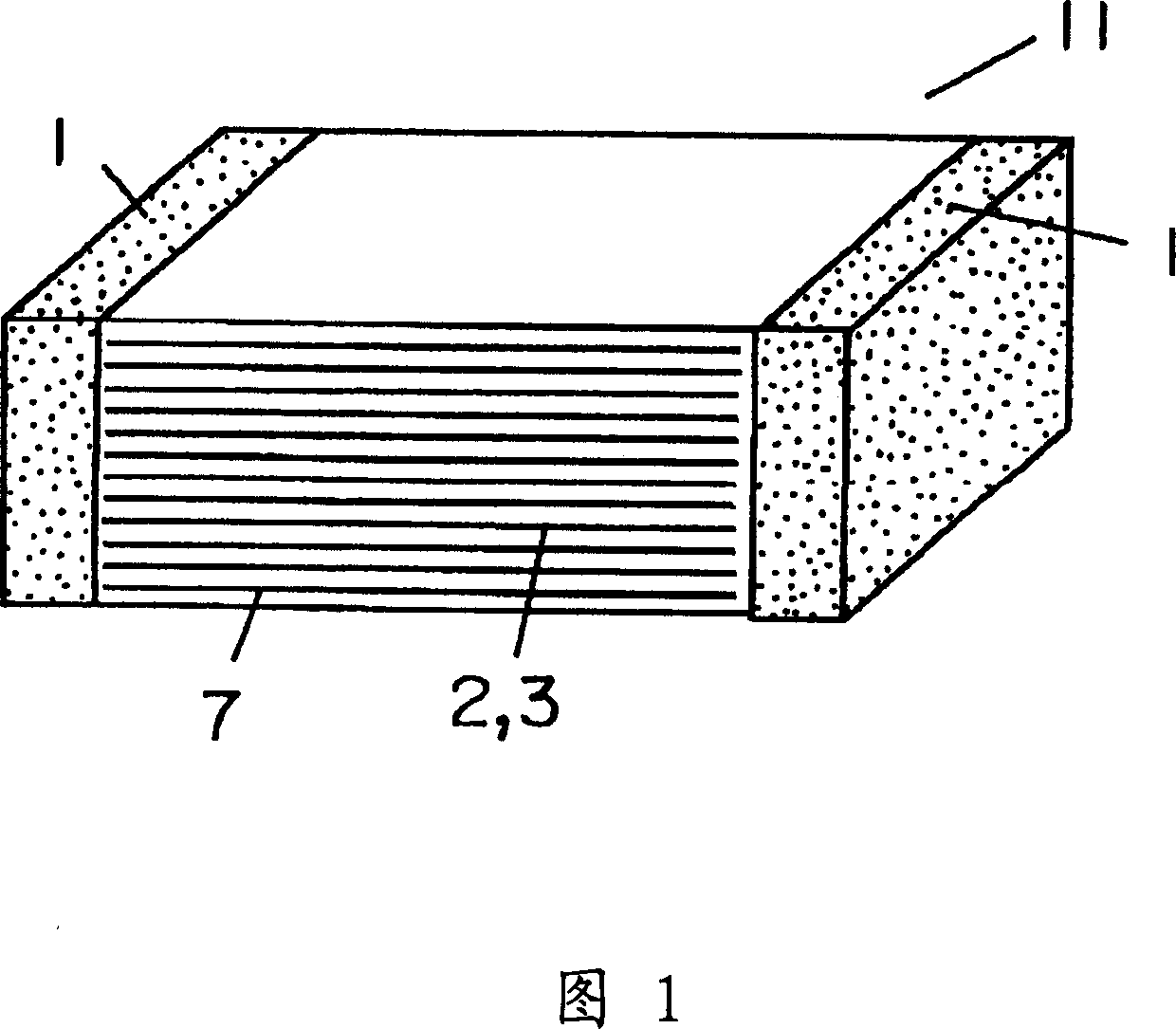 Multilayer fim capacitor and prodn. method thereof