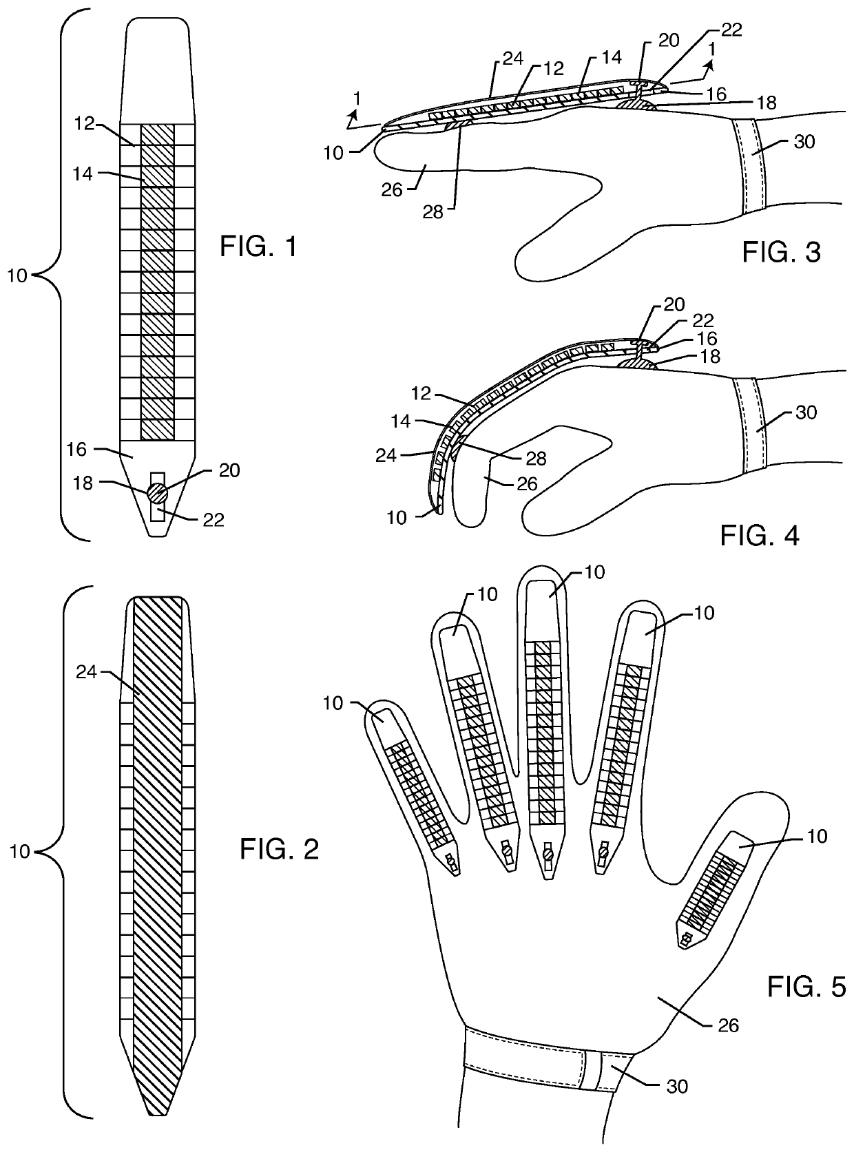 Glove preventing hyper-extended or jammed fingers