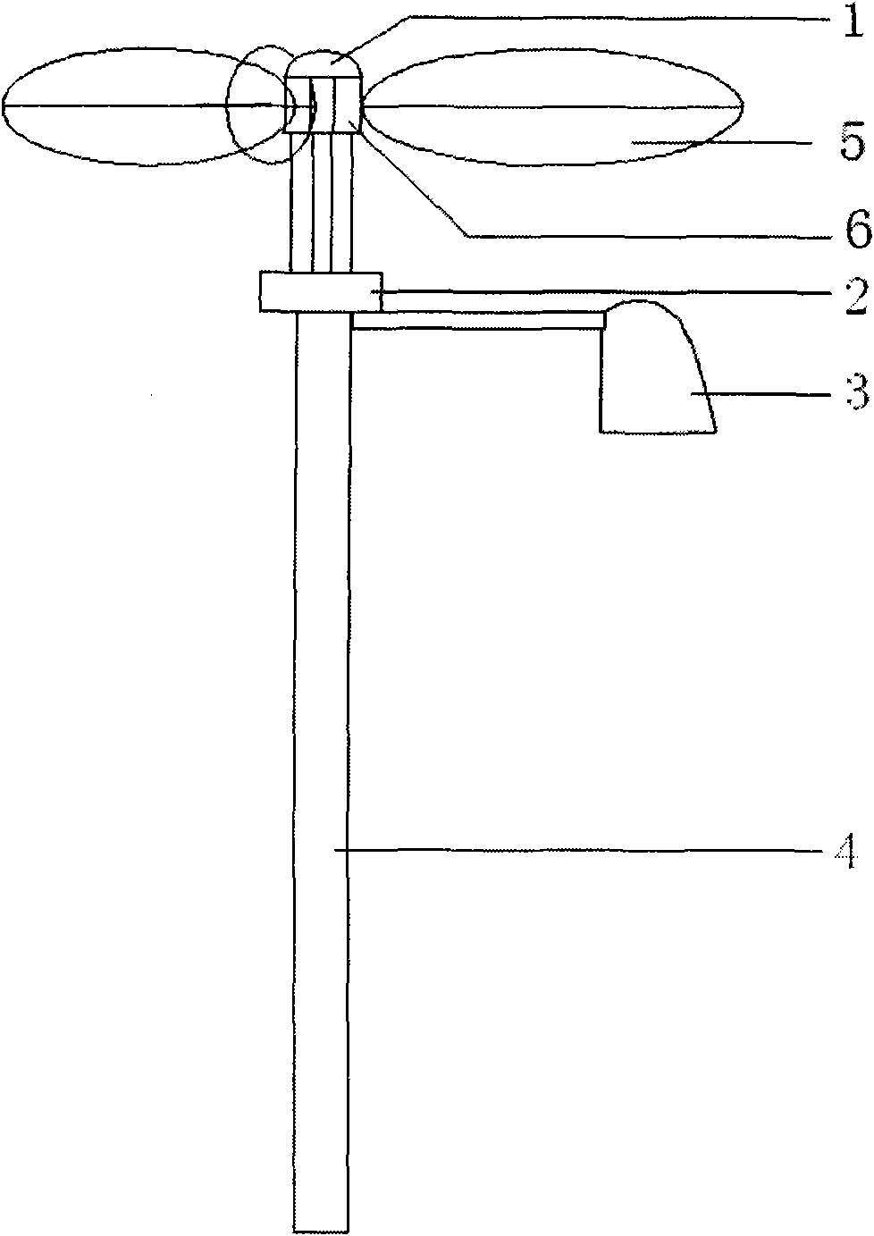 Light sense street lamp using wind energy