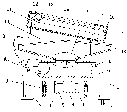 Outdoor photovoltaic power generation device with self-cleaning function