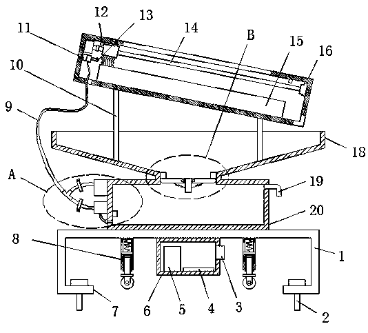 Outdoor photovoltaic power generation device with self-cleaning function