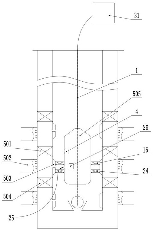 Testing, adjusting and sealing examining integrated device for separate injection well