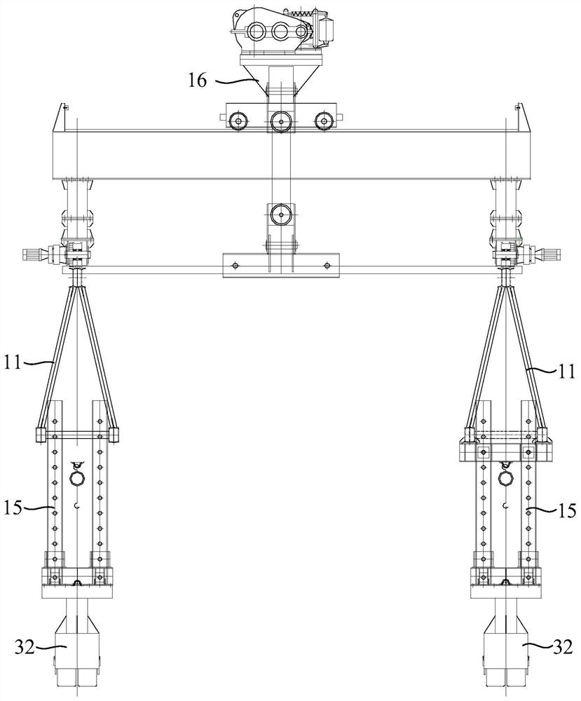 Bridge erecting machine transfer system and bridge erecting machine transfer method