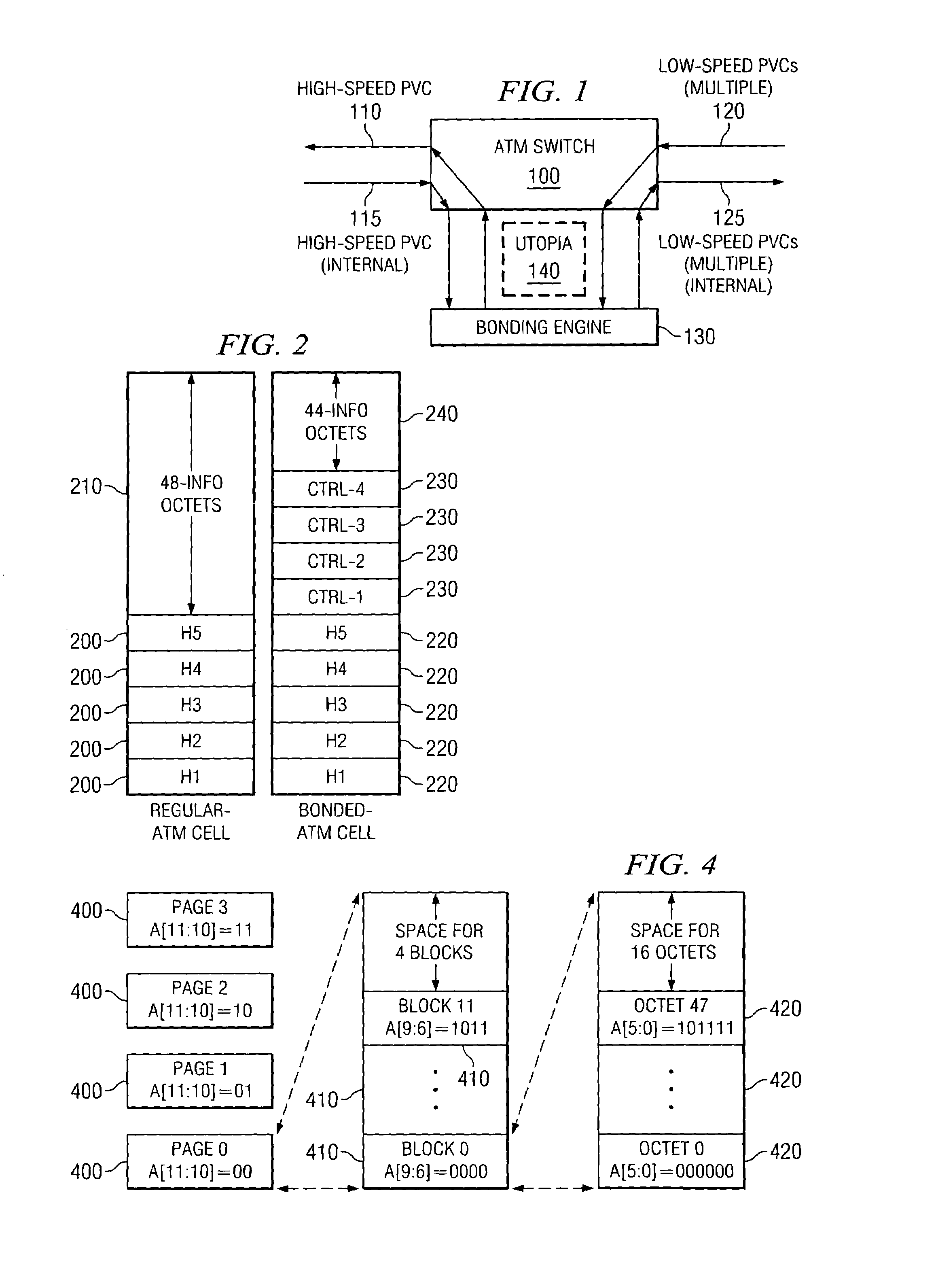 Multi-link SAR for bonding ATM cell-streams