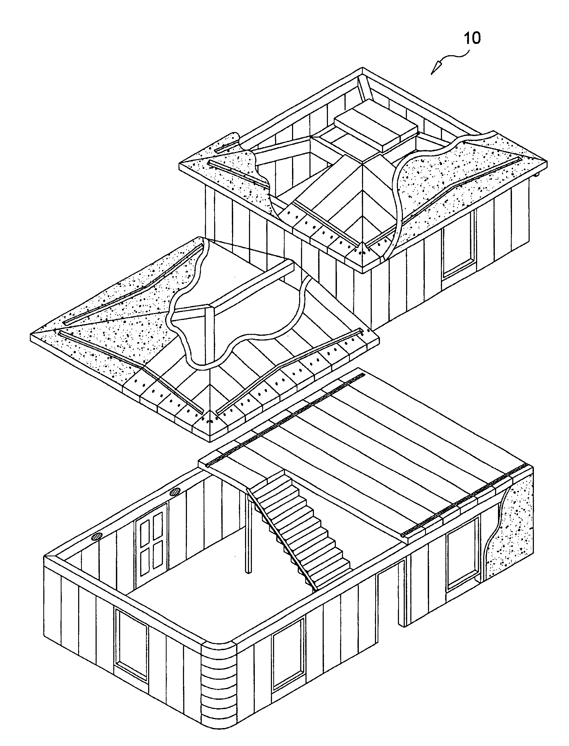 System for manufacturing structures of cementitious materials