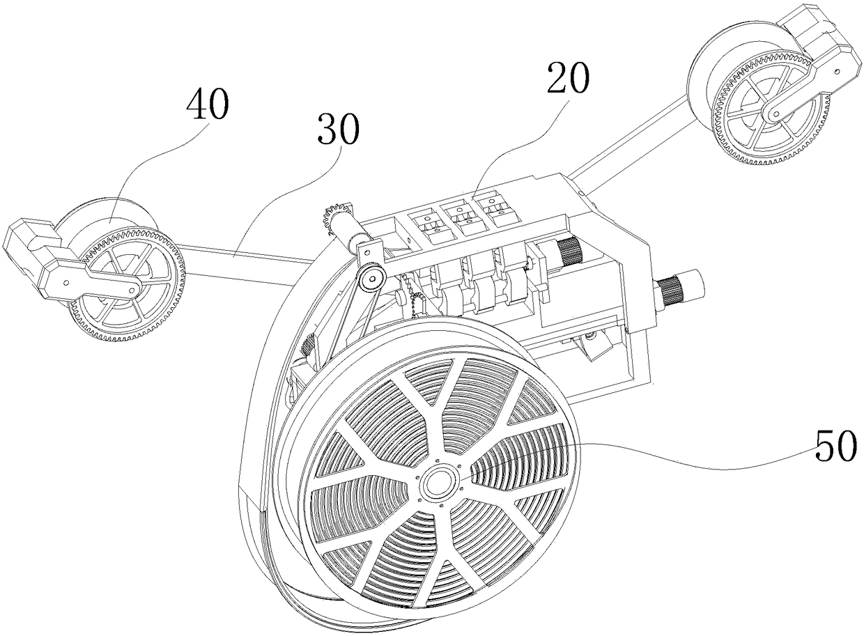 Power distribution line insulation wrapping device