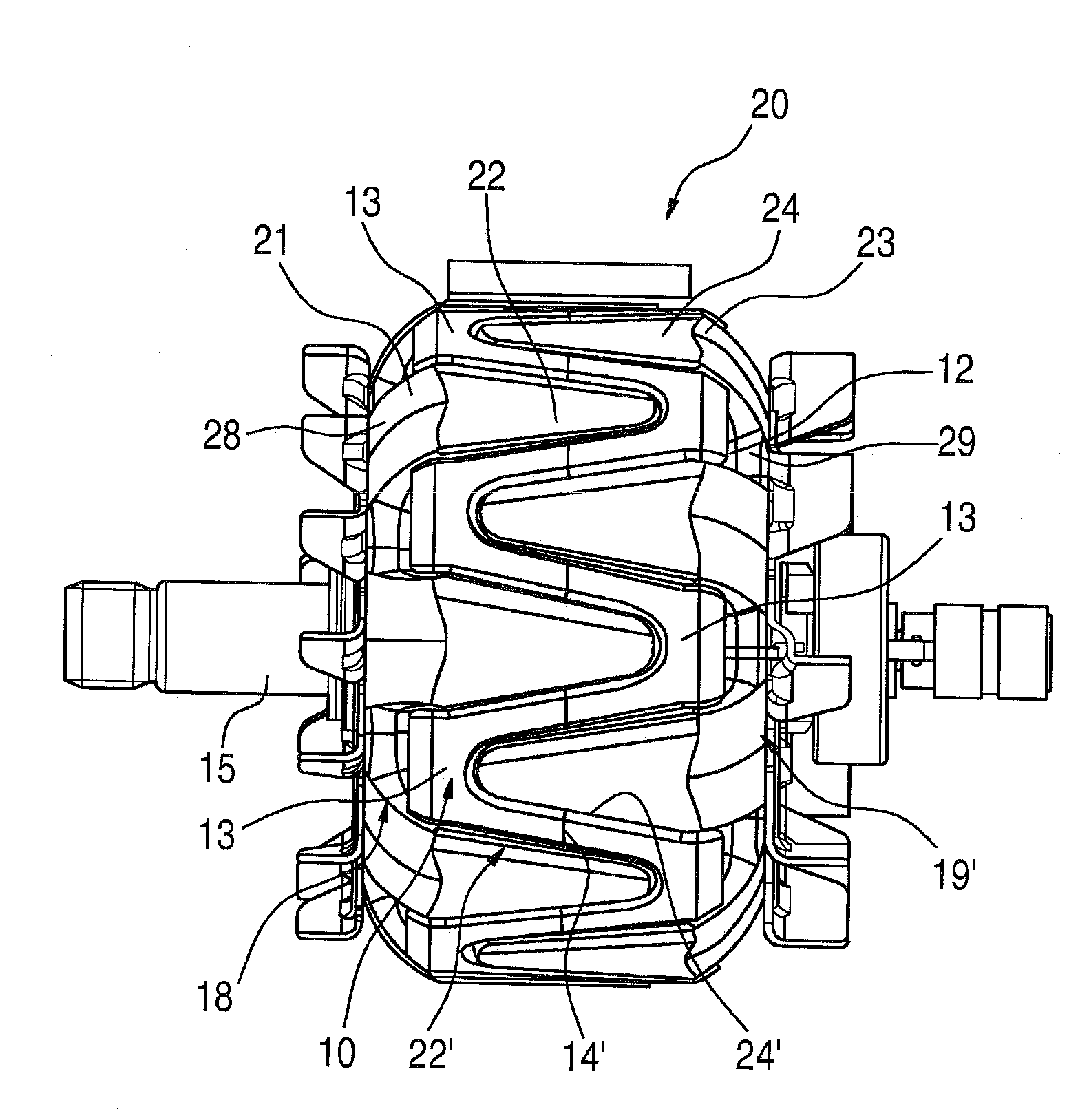 Claw Pole Generator and Closure Body for a Claw pole Generator