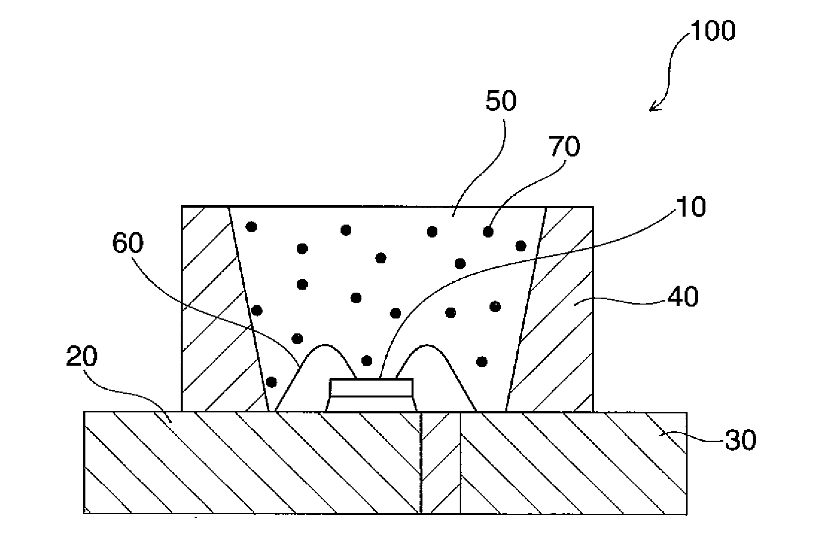 Light-emitting device, method for manufacturing same, molded body and sealing member