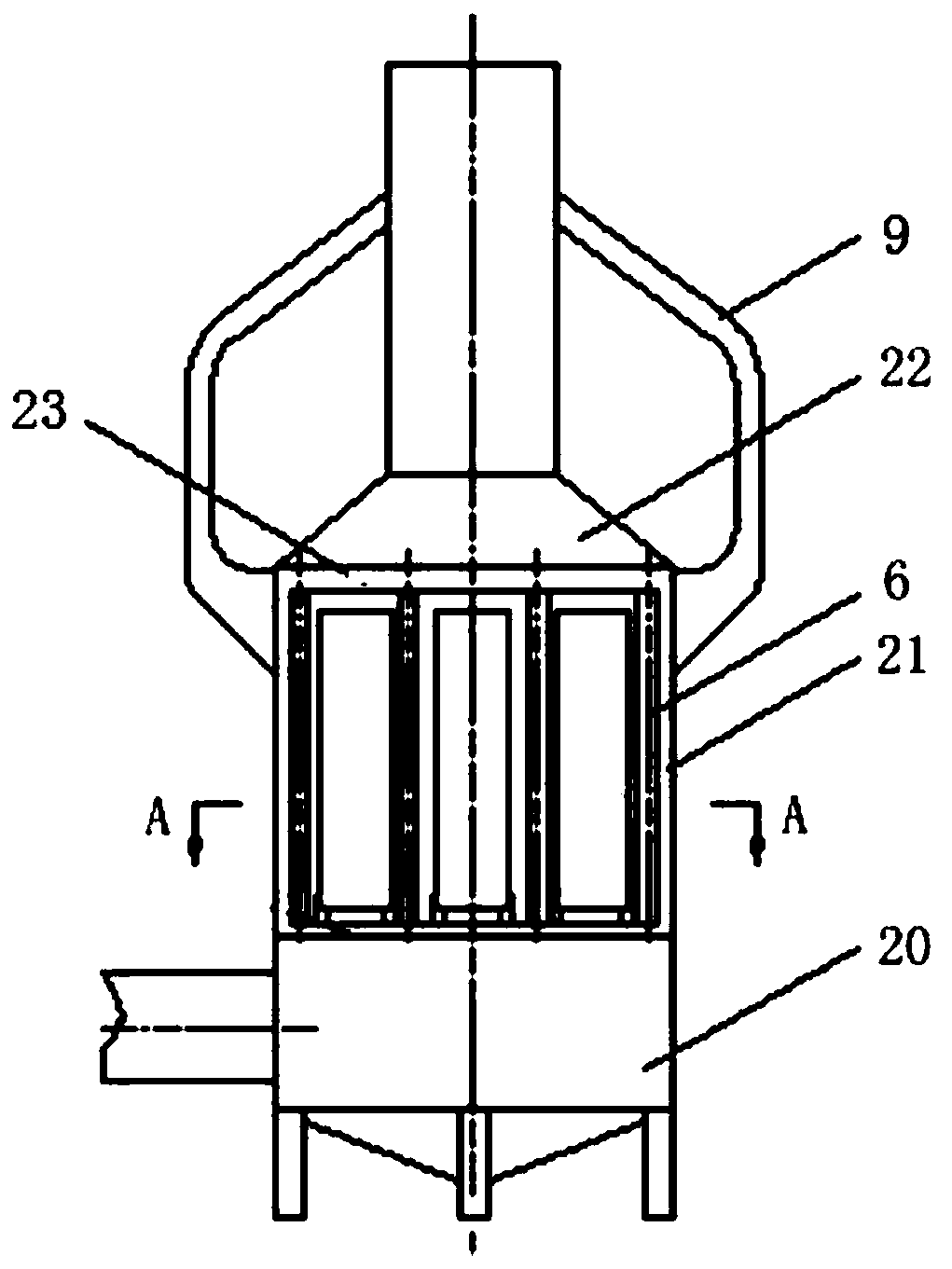 A pyrolysis distillation device for ship kitchen waste