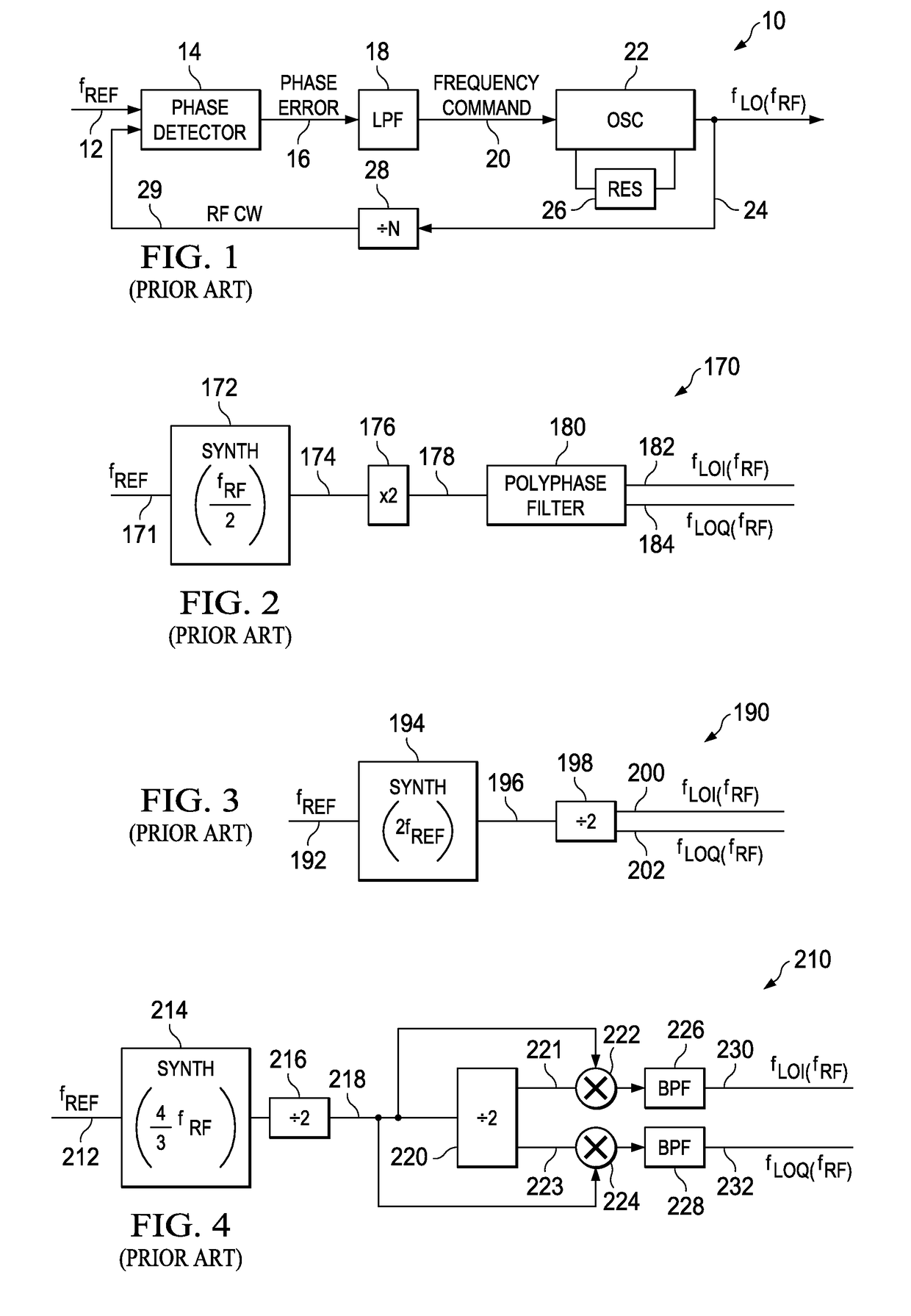 Local oscillator with non-harmonic ratio between oscillator and RF frequencies using XOR operation