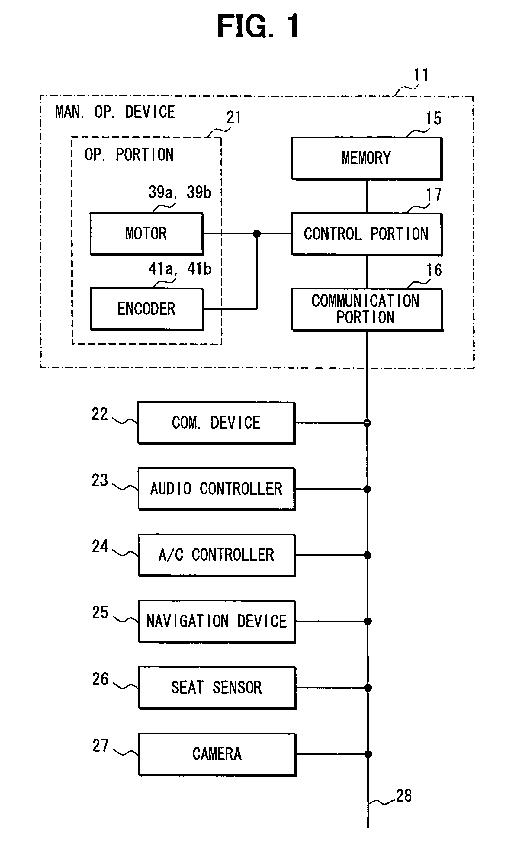 Manual operation device for automotive vehicle