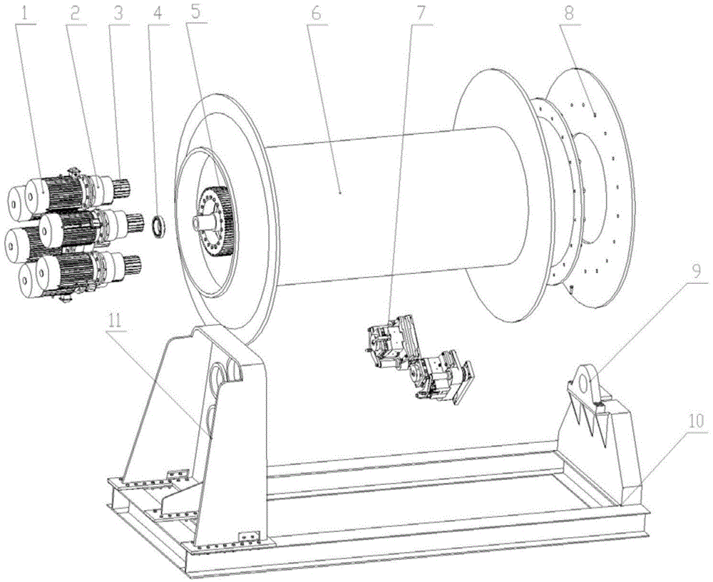 Electrically-driven active heaving supplementing type marine winch