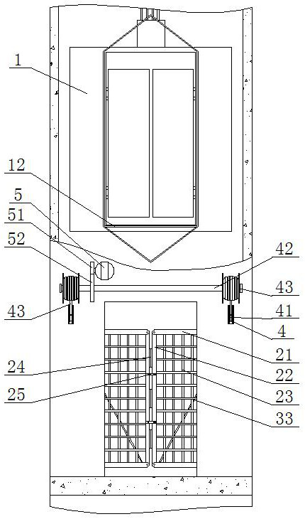 An elevator fall protection device