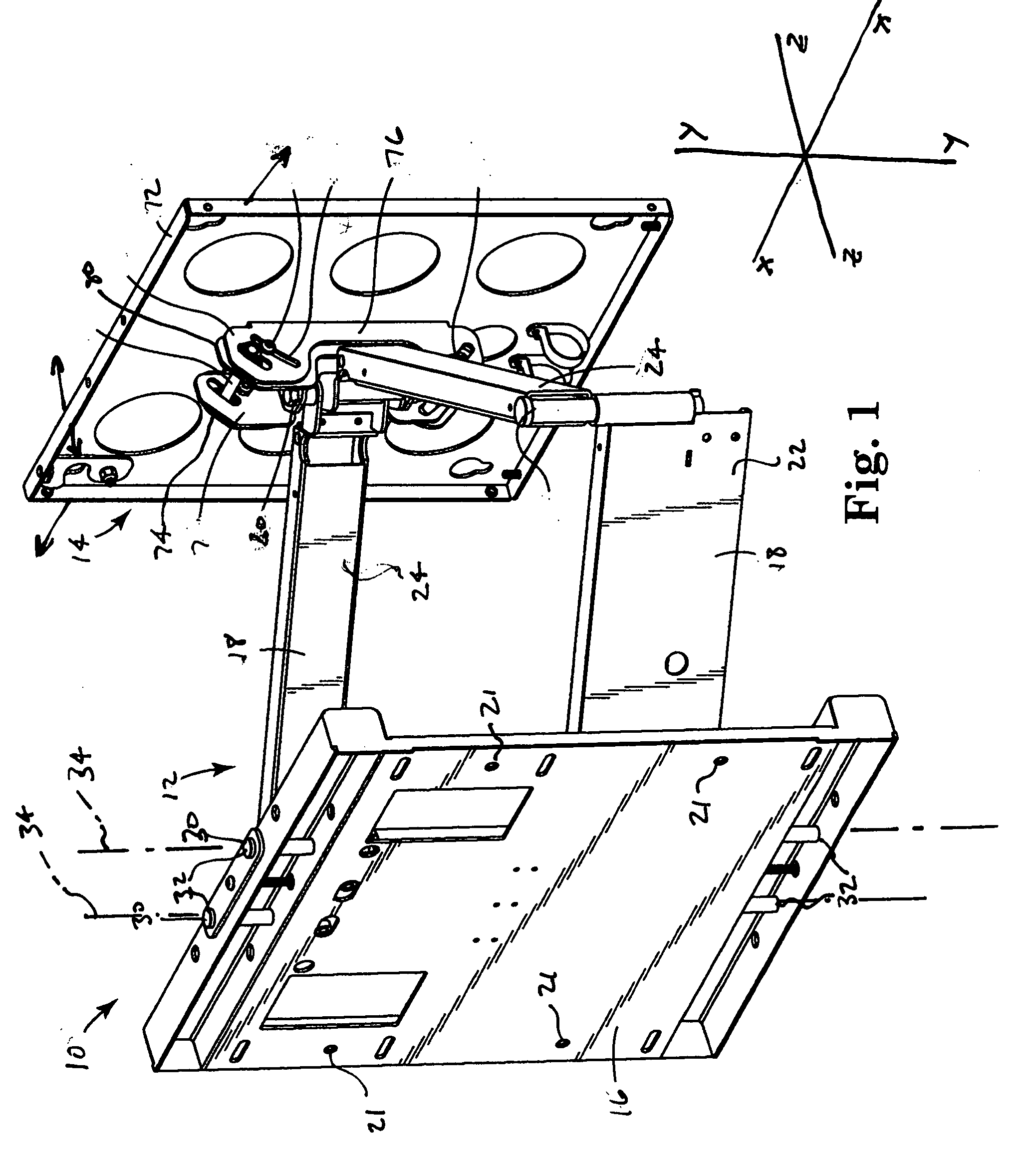 Adjustable, self-balancing flat panel display mounting system