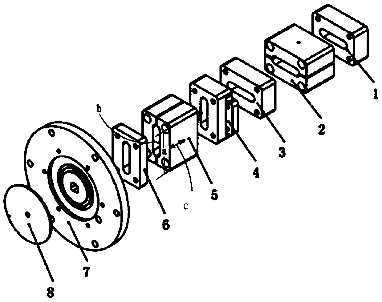 Two-dimensional ion beam deflection device