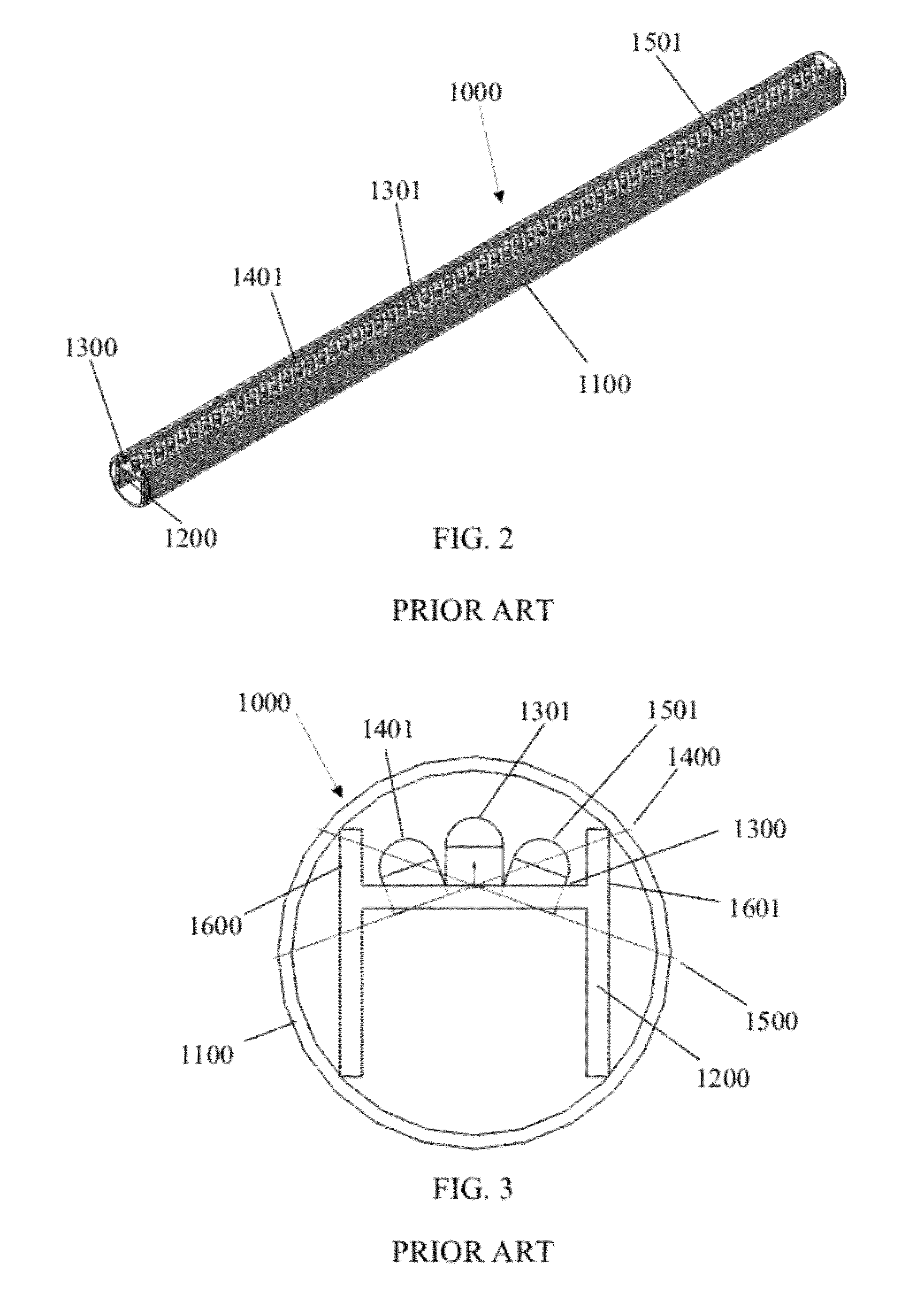 Linear solid-state lighting with broad viewing angle