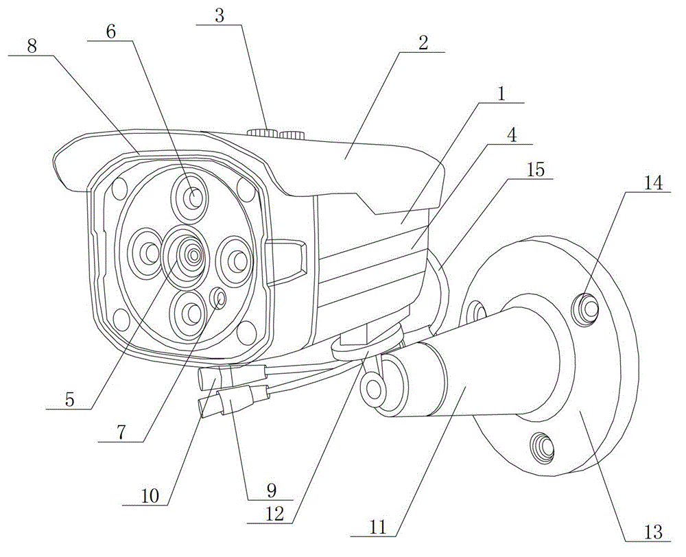 Novel monitoring security camera with protective cover