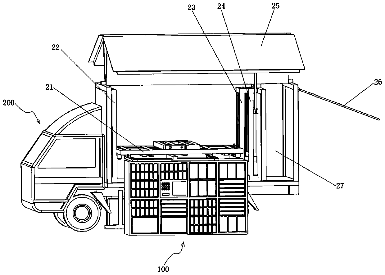 An intelligent warehouse-style express delivery distribution vehicle