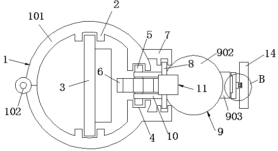 A layered extraction sampling device for filterable wastewater on-line monitoring