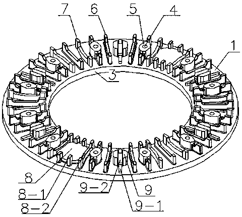 High-speed train brake disc-wheel disc