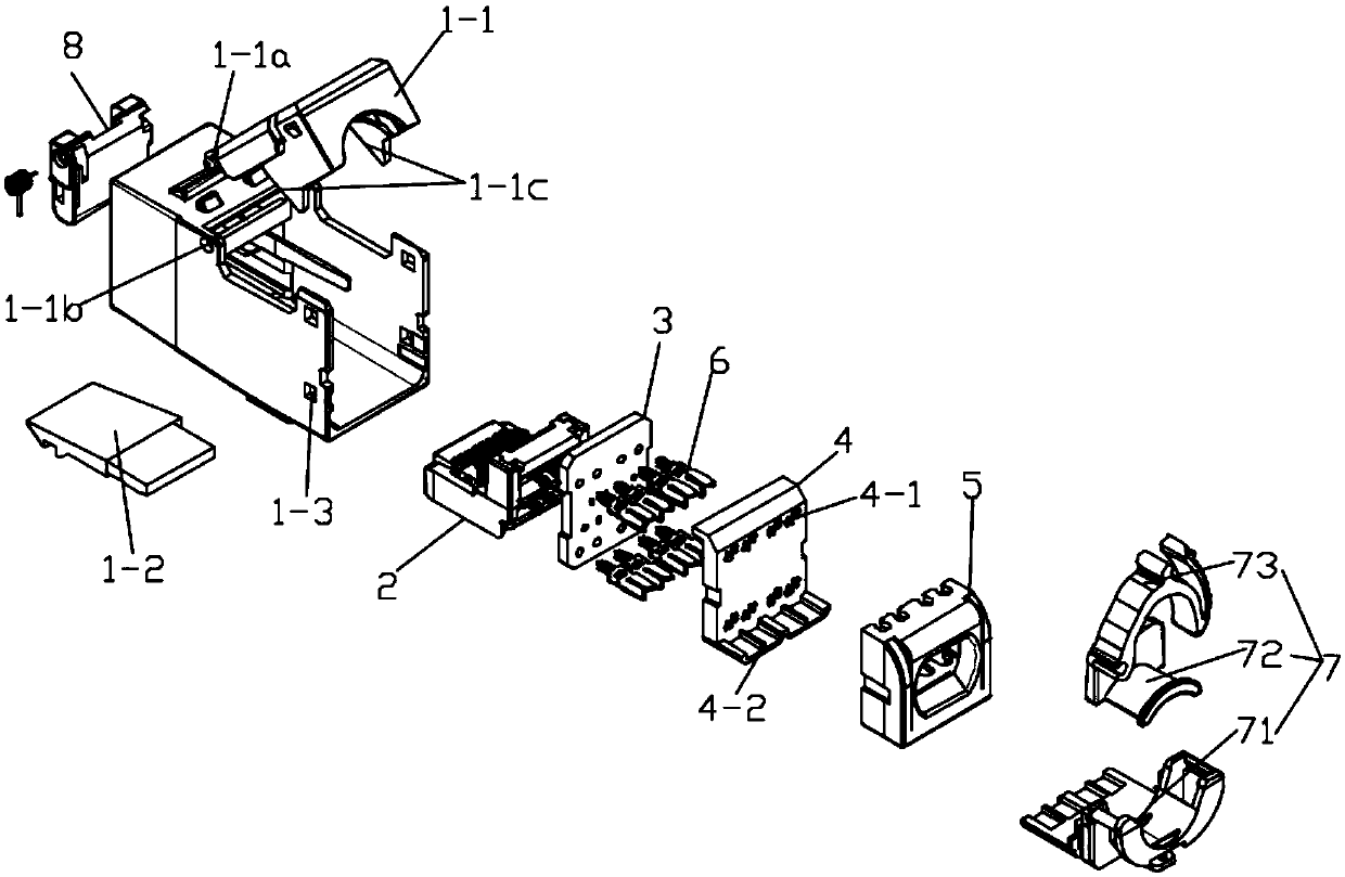 Electric plug connector and wire clamping device on electric plug connector