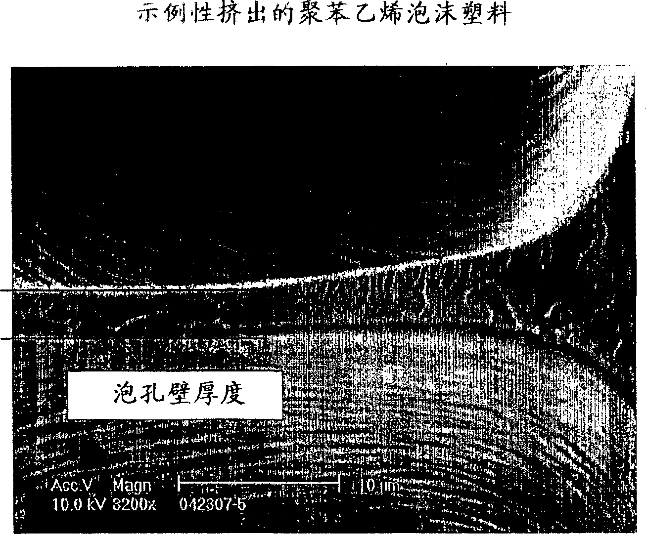 Method of forming thermoplastic foams using nano-particles to control cell morphology