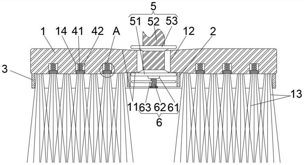 Industrial polishing brush for plate processing