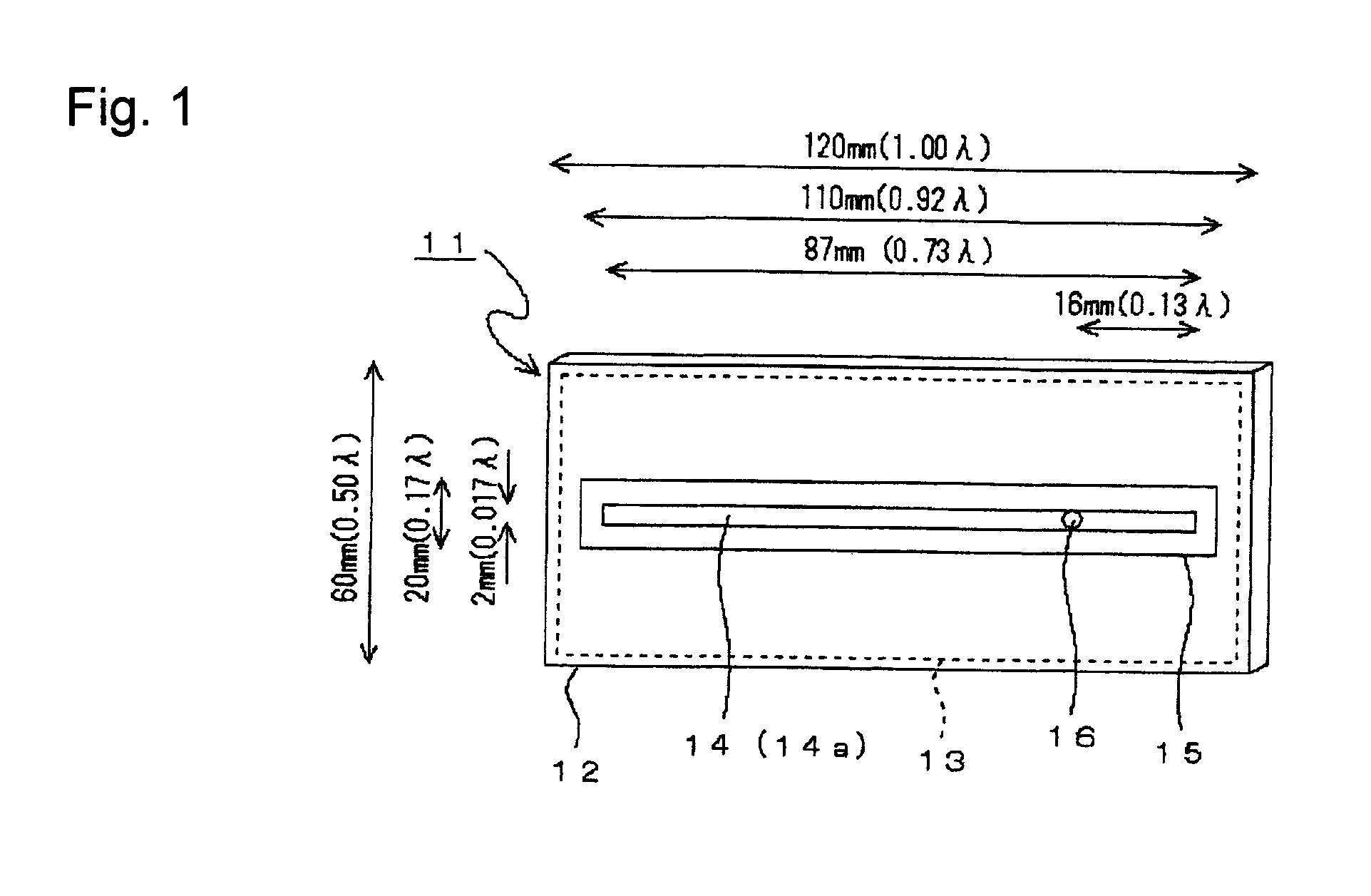 Thin slot antenna having cavity, antenna power feeding method, and RFID tag device using the antenna and the method