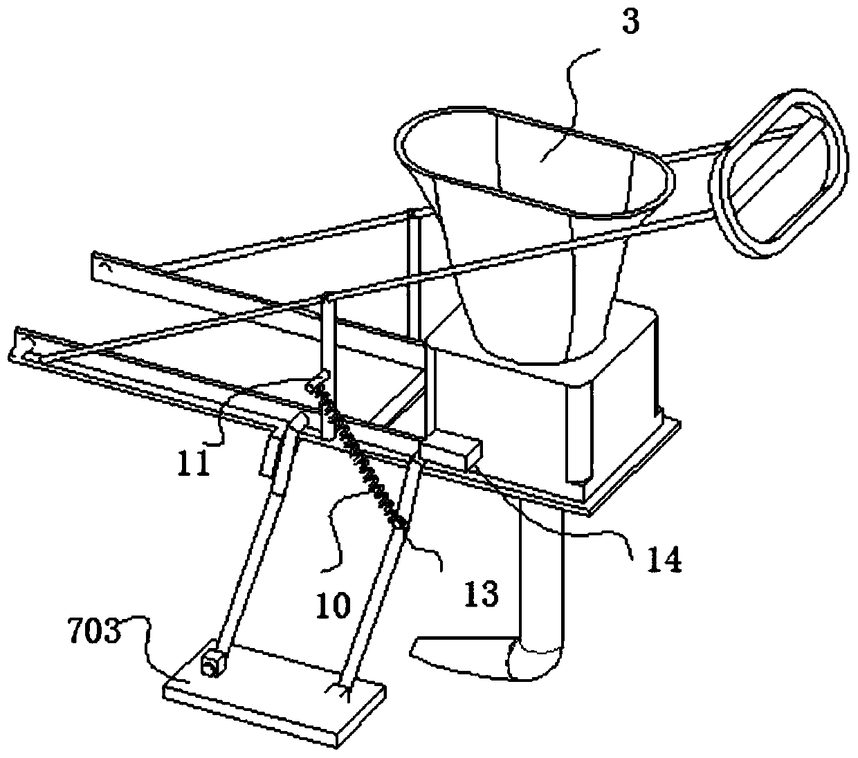 Stably supported handheld seeding machine