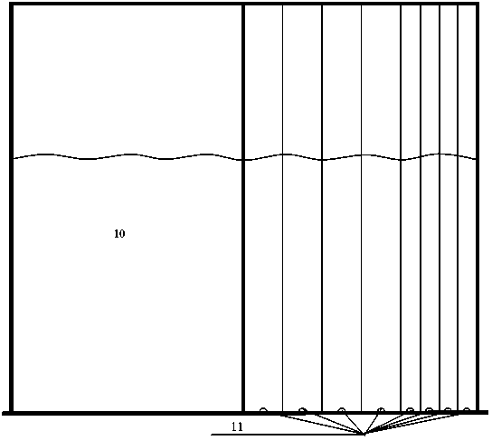 Bidirectional multi-frequency rectangular lattice type tuned liquid damper