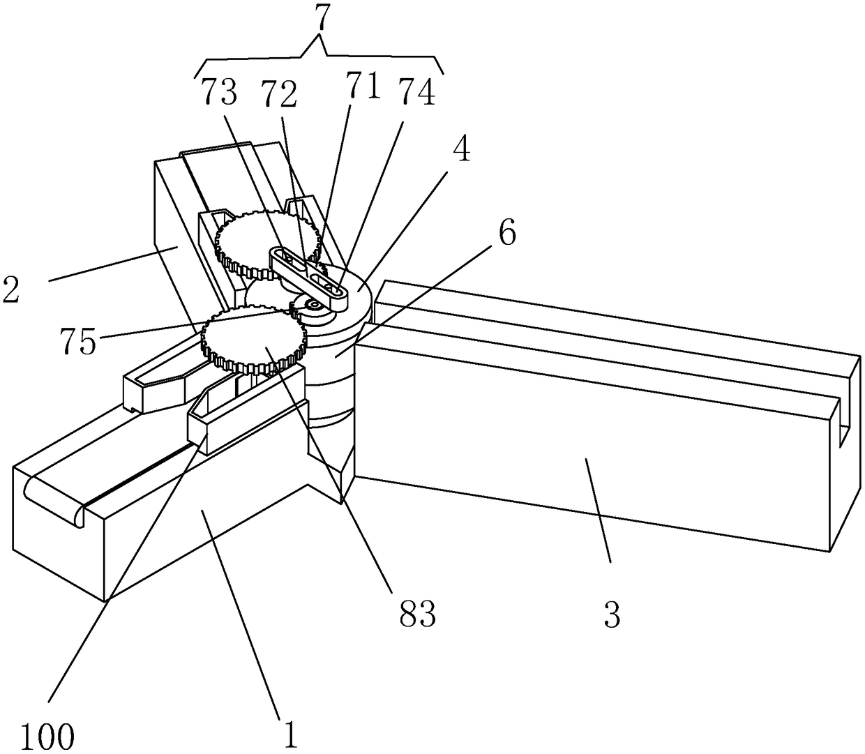 Intermittent-dislocation distributary assembly line device