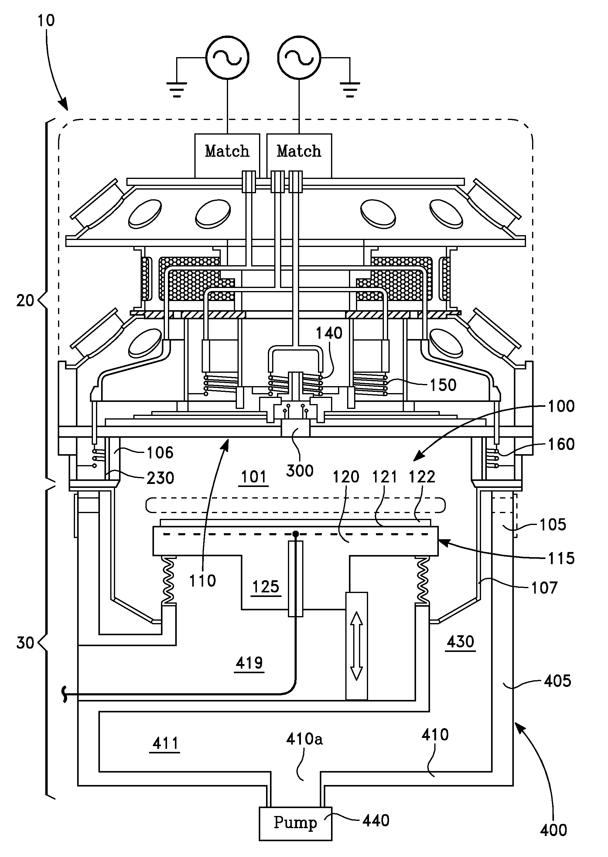 Inductively coupled plasma source with symmetrical RF feed