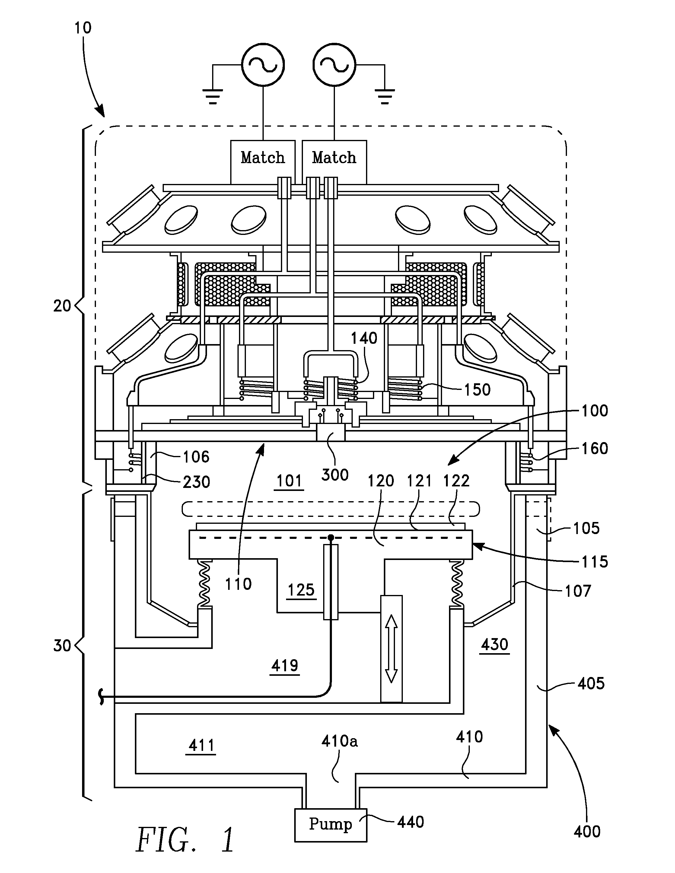 Inductively coupled plasma source with symmetrical RF feed