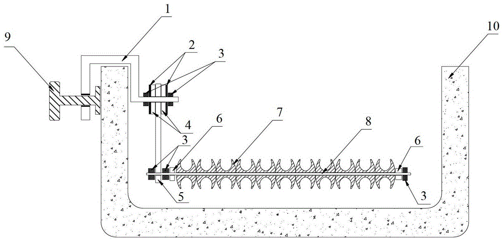 Unilateral fixed positioning roller in the cooling water tank of thermoplastic elastomer extrusion line