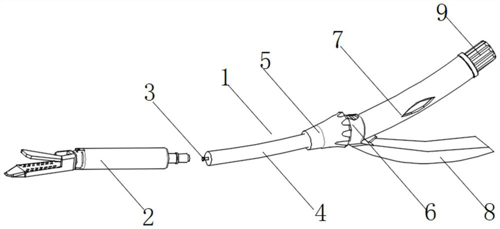 Anastomat with easy-to-bend firm nail