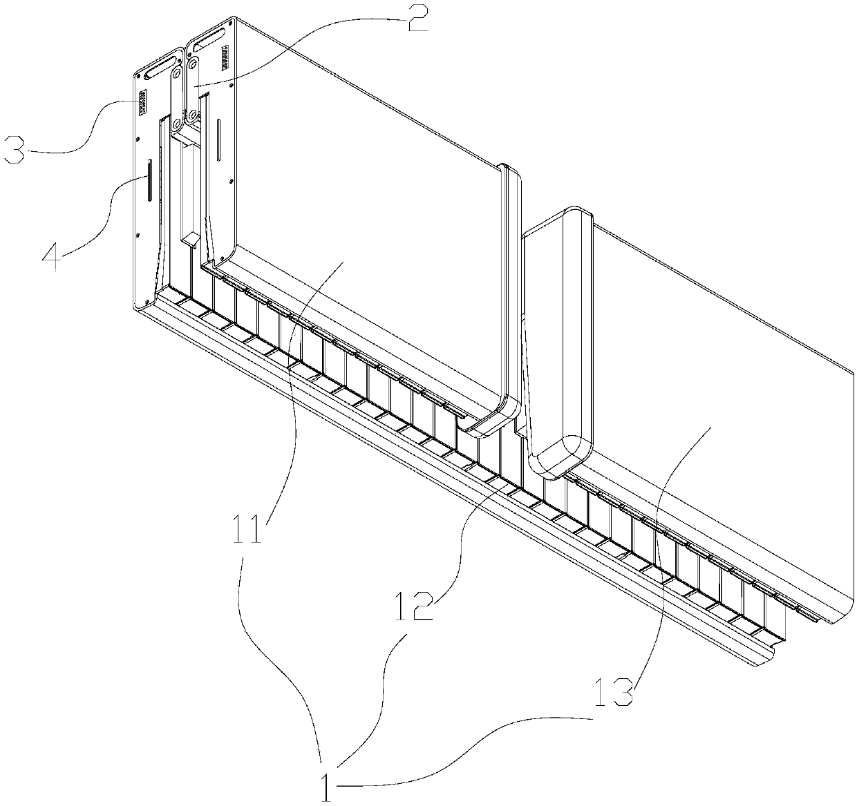 Electronic organ capable of being folded by being divided into three sections