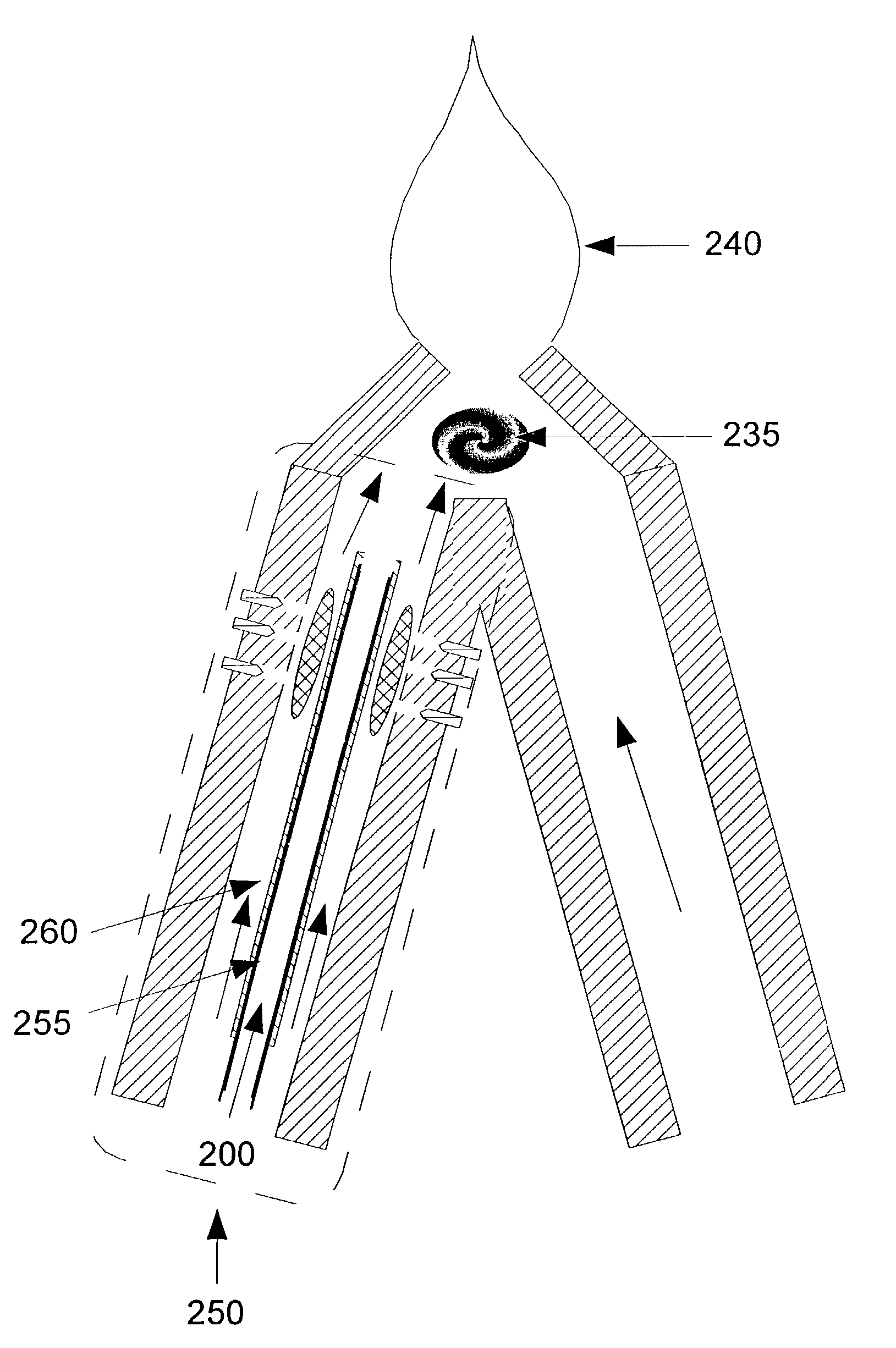 Electrode discharge, non-thermal plasma device (reactor) for the pre-treatment of combustion air