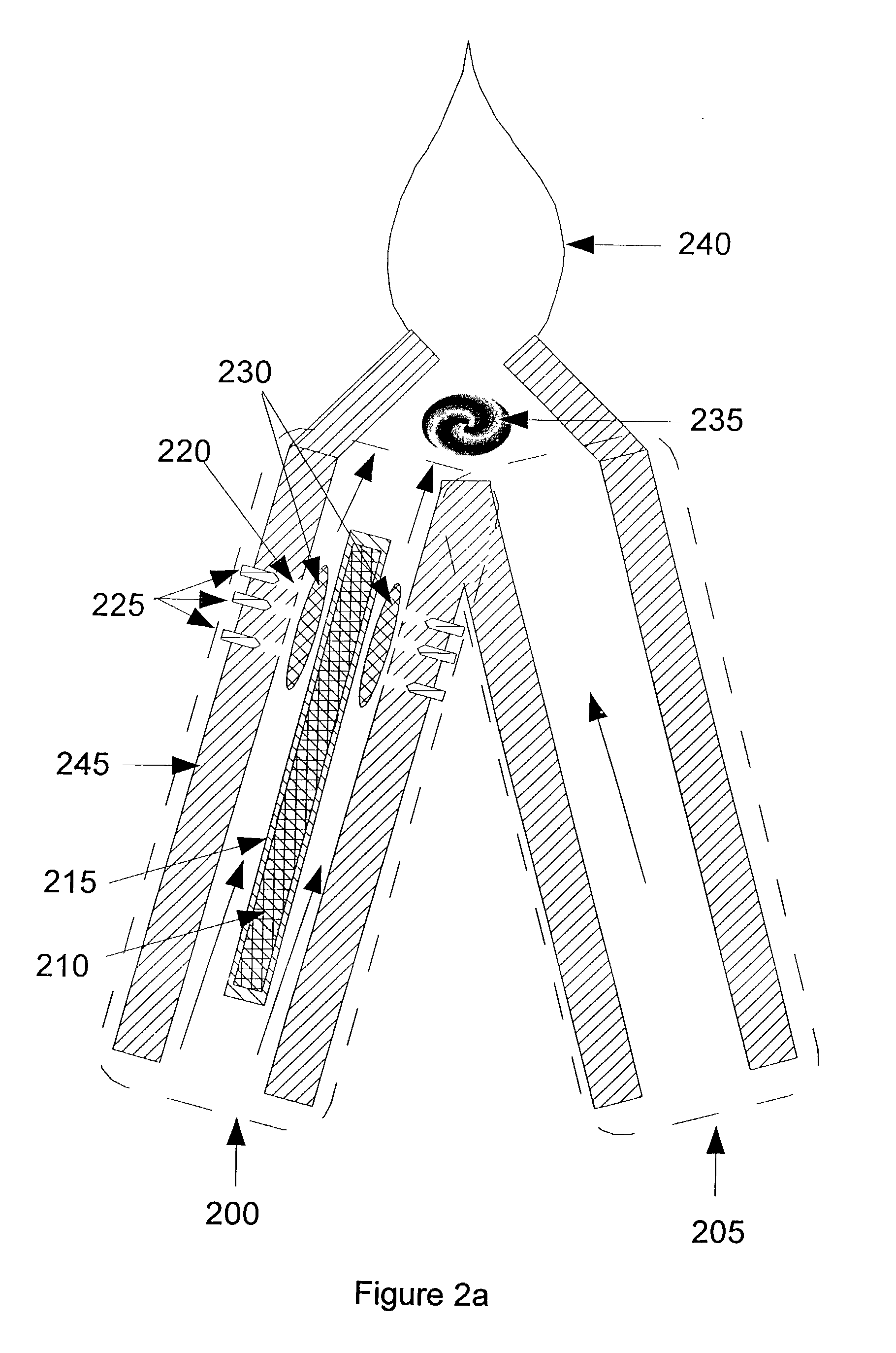 Electrode discharge, non-thermal plasma device (reactor) for the pre-treatment of combustion air