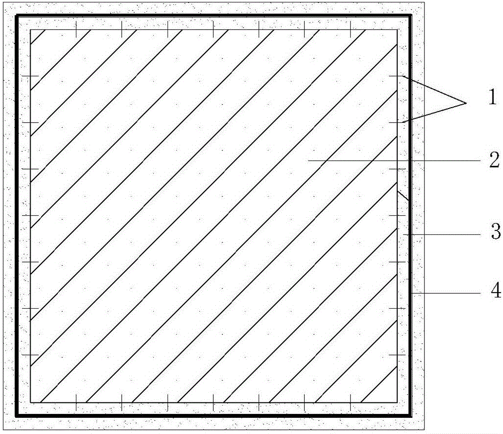 Preparation method for TRC formwork reinforced concrete column