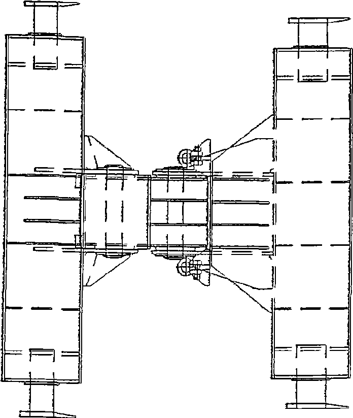 Integral replacing method of ladle turret with limited upper lifting space