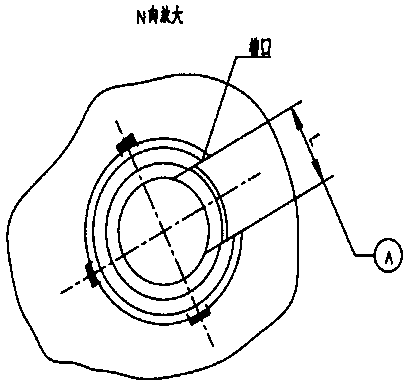 Assembling and positioning structure of main combustion hole bush on flame tube