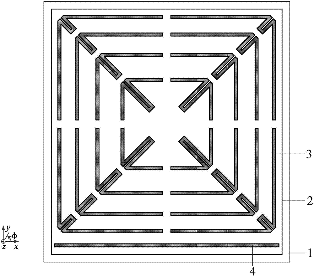 Omnidirectional chipless RFID tag based on angle positioning