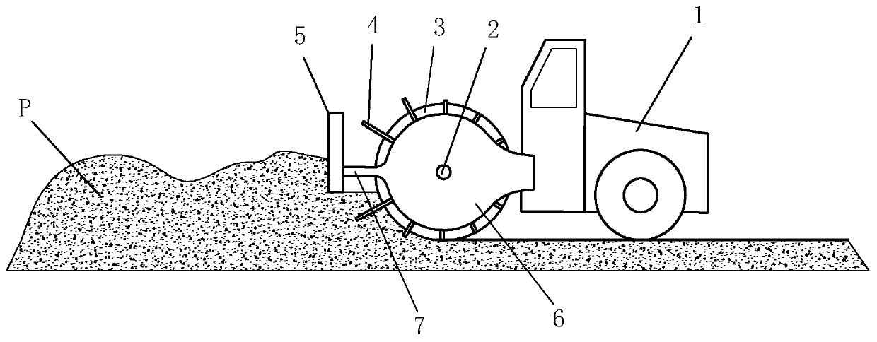 Fluffy soil compacting device