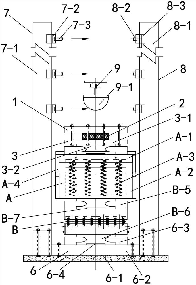 An impact test device and experimental method based on a space-moving sandwich plate structure