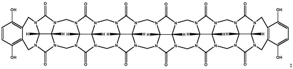 Easily desorbed and regenerated open-chain cucurbituril-based material for treating pesticide wastewater and preparation method thereof