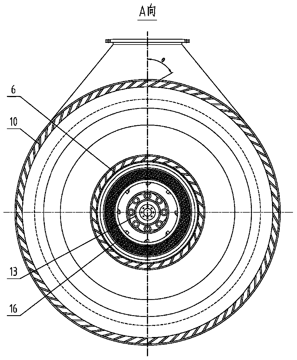 Coal and gas dual-purpose burner with flow sharing wear-resistant twisted blades