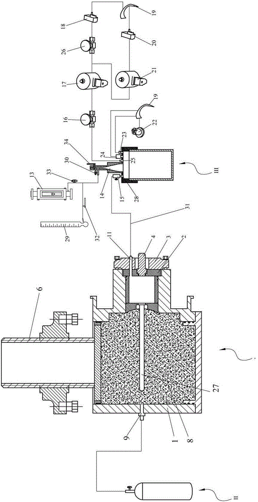 Pore wall gas flow measuring device and pore wall gas flow measuring method