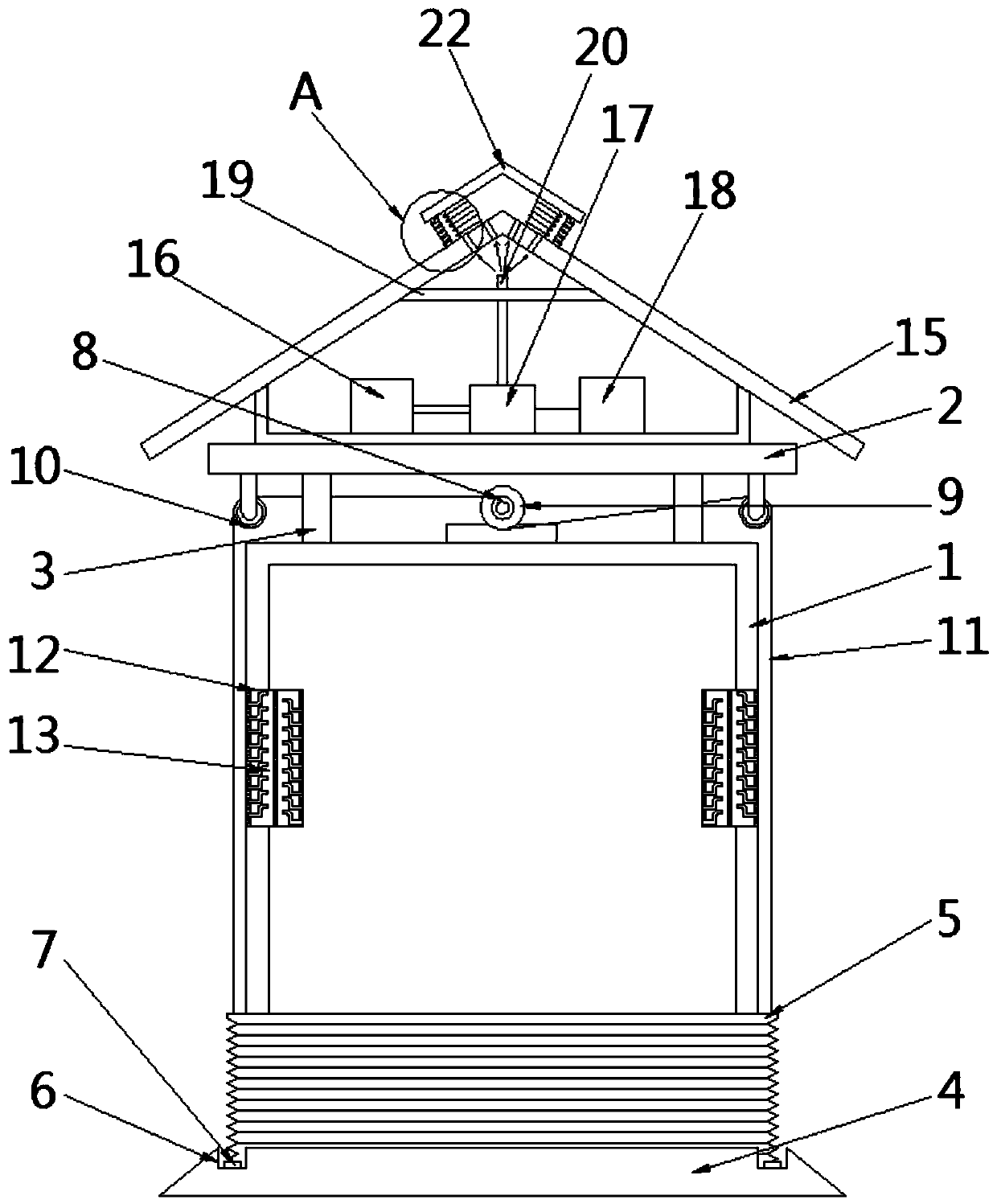 High-voltage power distribution cabinet with multi-protection device